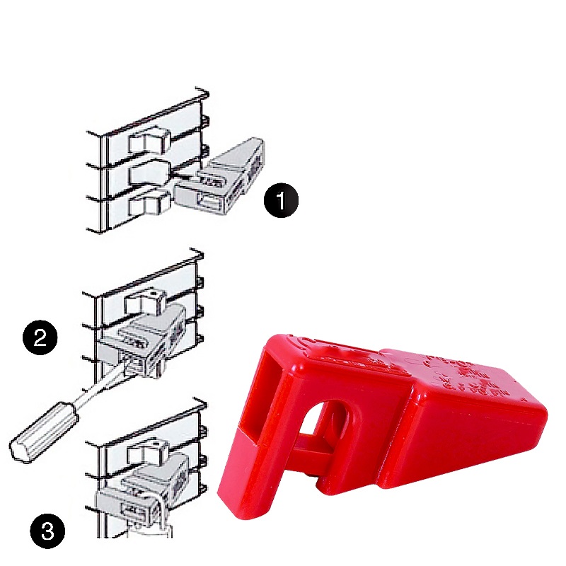 Защелкивающийся блокиратор однополюсных миниавтоматов BD-D08 Защелкивающийся блокиратор однополюсных миниавтоматов BD-D08