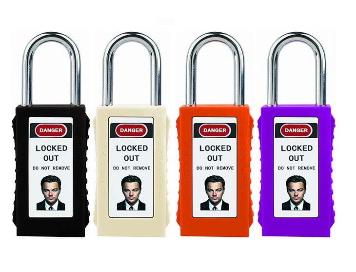 Замок нейлоновый стальная дужка 38мм Ø 6 мм BD-G81 Замок нейлоновый стальная дужка 38мм Ø 6 мм BD-G81