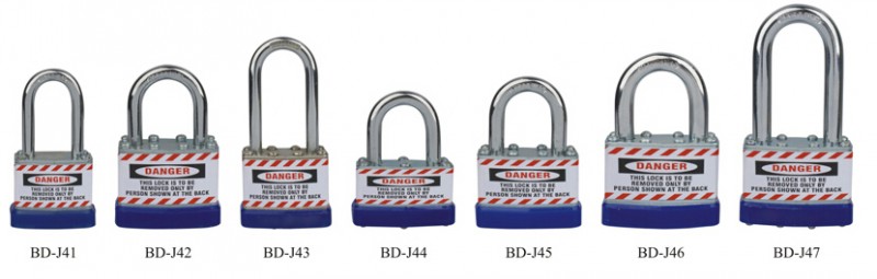 Замки из плакированной стали с цветными бамперами BD-J41 и разными Ø дужки Замки из плакированной стали с цветными бамперами BD-J41 и разными Ø дужки