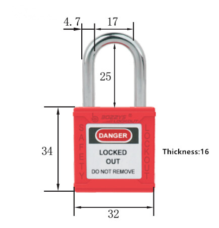 Диэлектрический замок нейлоновая дужка 25 мм Ø 4,7 мм BD-G300N Диэлектрический замок нейлоновая дужка 25 мм Ø 4,7 мм BD-G300N