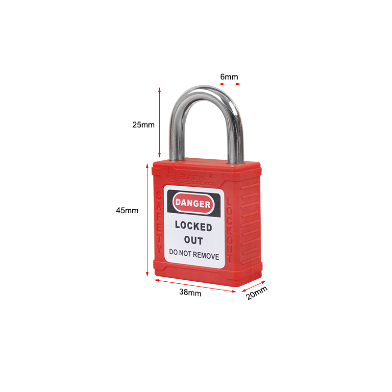 Нейлоновый замок со стальной дужкой 25 мм Ø 6 мм BD-G51 Нейлоновый замок со стальной дужкой 25 мм Ø 6 мм BD-G51