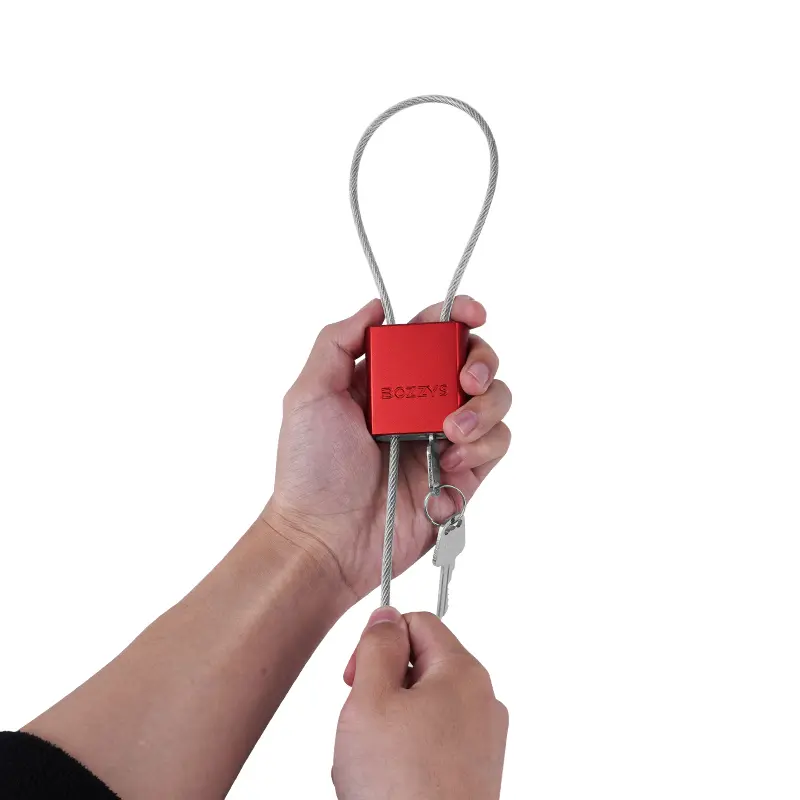 Тросовый блокиратор-замок из алюминия, трос 1,0 м, Ø 4,0 мм BD-LG91 Тросовый блокиратор-замок из алюминия, трос 1,0 м, Ø 4,0 мм BD-LG91