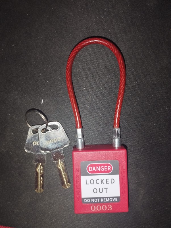 Замок нейлоновый гибкая дужка-трос L=150 мм Ø 4 мм PKBG41 Замок нейлоновый гибкая дужка-трос L=150 мм Ø 4 мм PKBG41