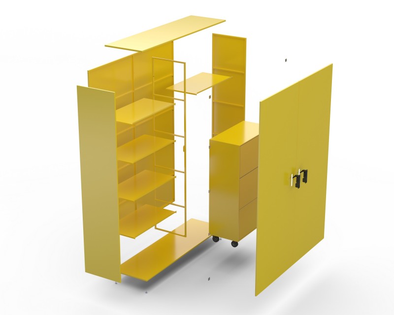 Шкаф для хранения оборудования 2 секции, PKB215 самосборный Шкаф для хранения оборудования 2 секции, PKB215 самосборный