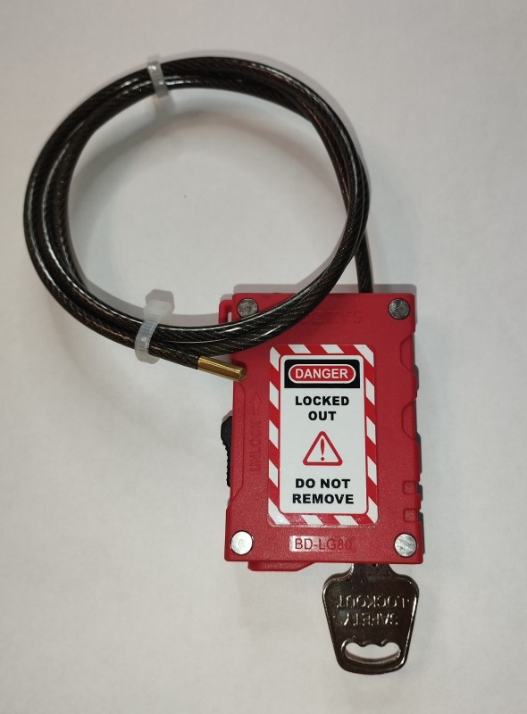 Замок с длинным гибким тросом длиной 0,8 м, Ø 4,0 мм BD-LG80P Замок с длинным гибким тросом длиной 0,8 м, Ø 4,0 мм BD-LG80P