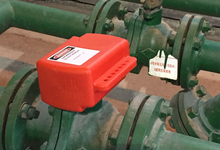 Блокиратор фланцевых шаровых вентилей BD-F08 Блокиратор фланцевых шаровых вентилей BD-F08