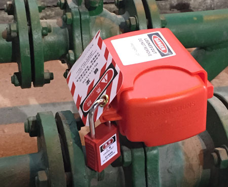 Блокиратор фланцевых шаровых вентилей BD-F08 Блокиратор фланцевых шаровых вентилей BD-F08